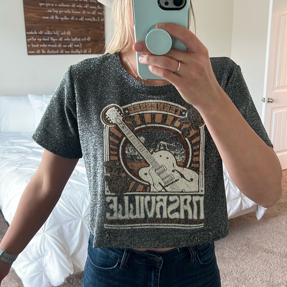 ALTAR’D state Sparkly Nashville crop top